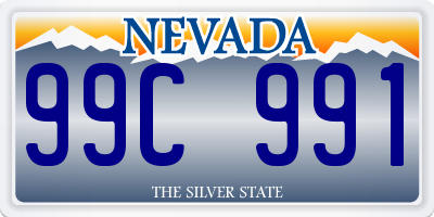 NV license plate 99C991