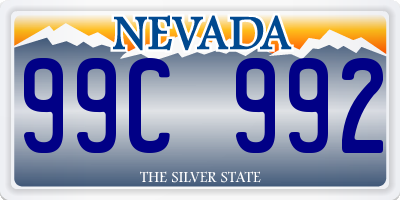 NV license plate 99C992