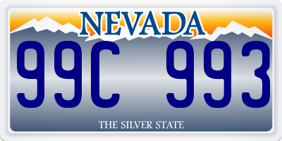 NV license plate 99C993