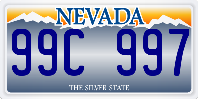 NV license plate 99C997