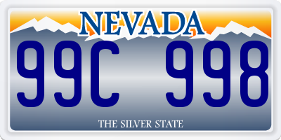 NV license plate 99C998