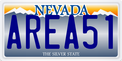 NV license plate AREA51