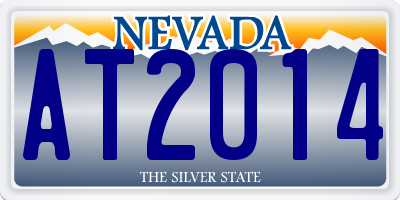 NV license plate AT2014