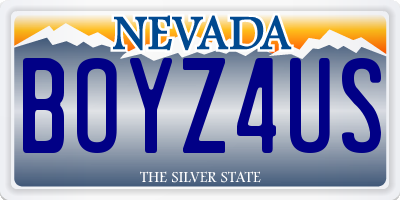 NV license plate BOYZ4US