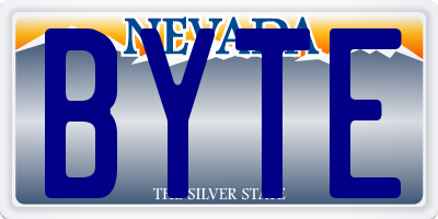 NV license plate BYTE