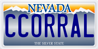 NV license plate CCORRAL