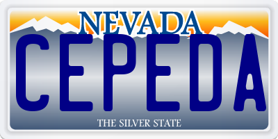 NV license plate CEPEDA