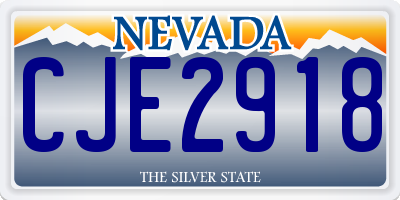 NV license plate CJE2918