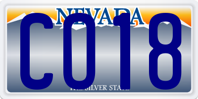 NV license plate CO18