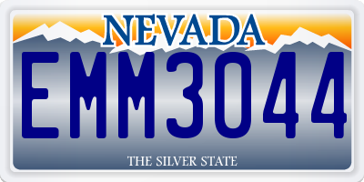 NV license plate EMM3044