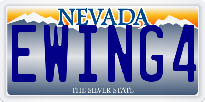 NV license plate EWING4