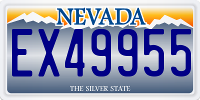 NV license plate EX49955