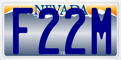 NV license plate F22M