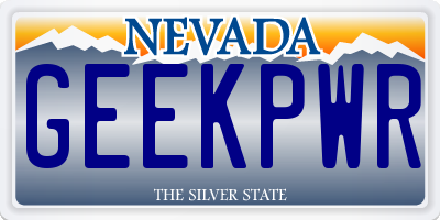 NV license plate GEEKPWR