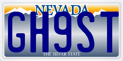 NV license plate GH9ST