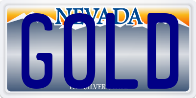 NV license plate GOLD
