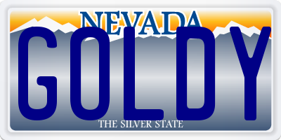 NV license plate GOLDY