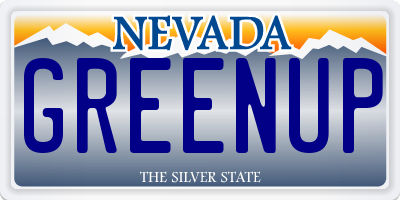 NV license plate GREENUP