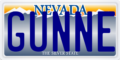 NV license plate GUNNE