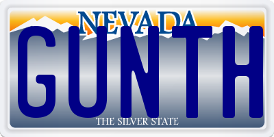 NV license plate GUNTH