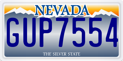 NV license plate GUP7554