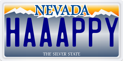 NV license plate HAAAPPY