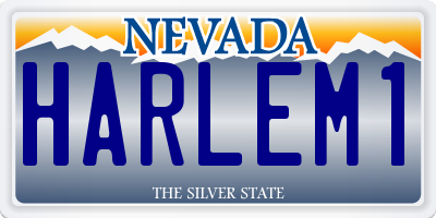 NV license plate HARLEM1