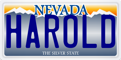 NV license plate HAROLD