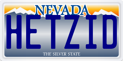 NV license plate HETZID