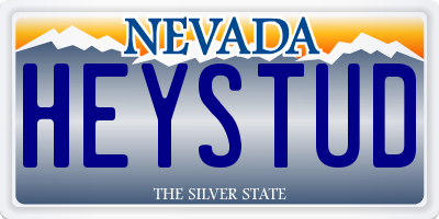 NV license plate HEYSTUD