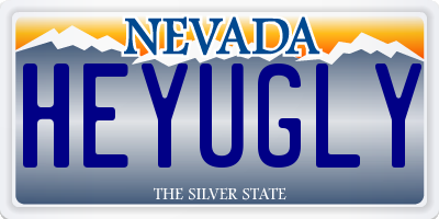 NV license plate HEYUGLY