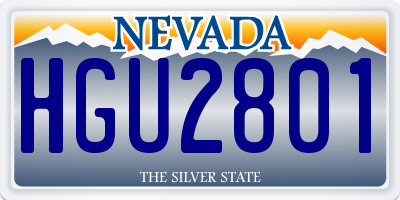 NV license plate HGU2801