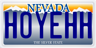 NV license plate HOYEHH