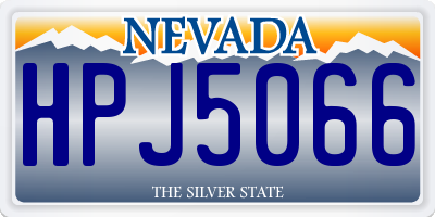 NV license plate HPJ5066