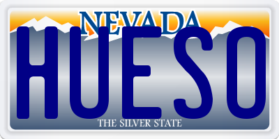 NV license plate HUESO