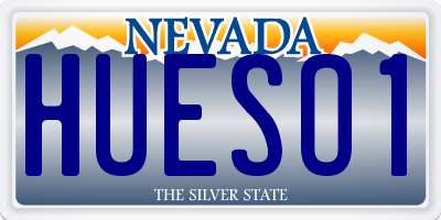 NV license plate HUESO1