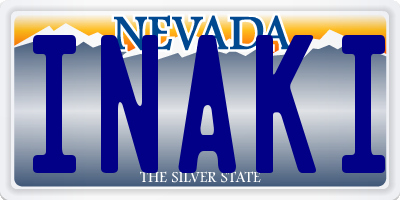 NV license plate INAKI