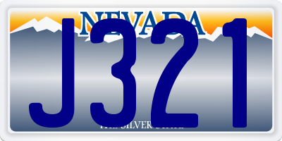 NV license plate J321