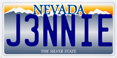 NV license plate J3NNIE