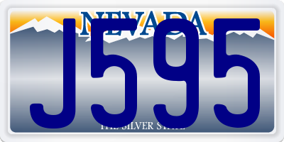 NV license plate J595