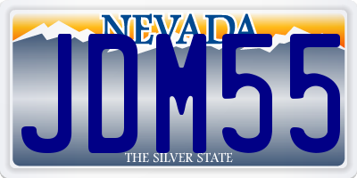 NV license plate JDM55