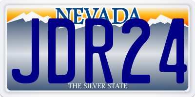 NV license plate JDR24