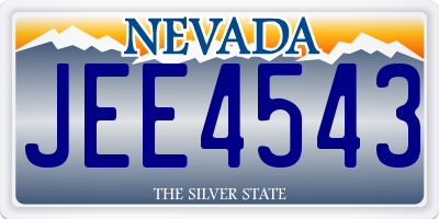 NV license plate JEE4543