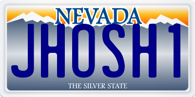 NV license plate JHOSH1