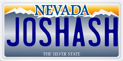 NV license plate JOSHASH