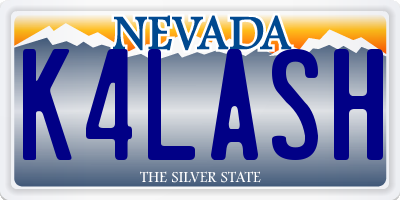 NV license plate K4LASH