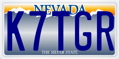 NV license plate K7TGR