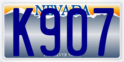 NV license plate K907