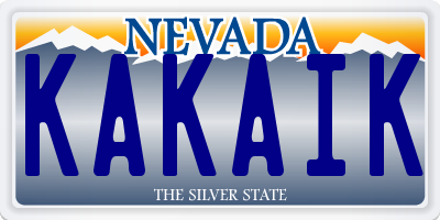NV license plate KAKAIK