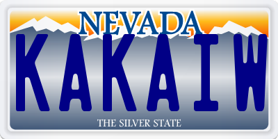 NV license plate KAKAIW